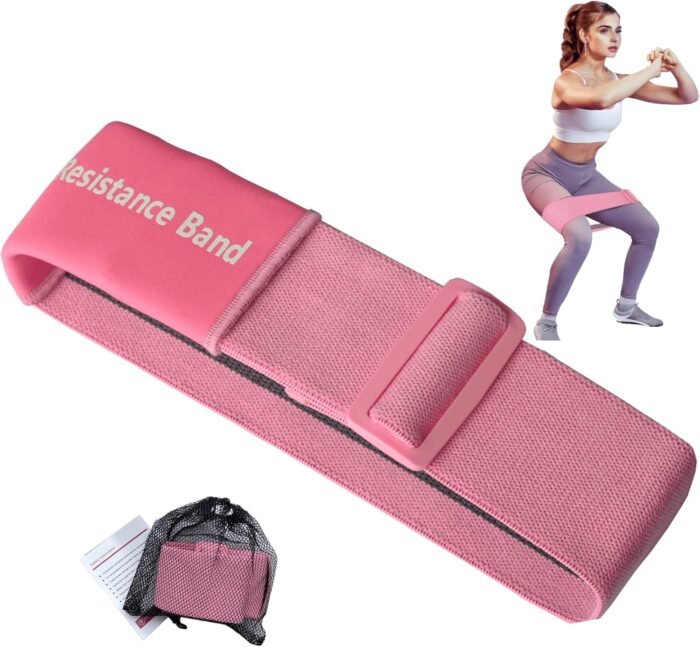 Adjustable Fabric Resistance Bands with Medium Resistance Levels, Non-Slip Exercise Bands for Men and Women, Perfect Workout Bands for Glutes and Lower Body Training - 1 Pack - Image 2