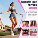 Jump Rope, Weighted Jump Rope for Women, Adult Skipping Rope for Fitness, Home Gym Workout Equipment, Heavy jumprope for Improve Strength, Weight Loss, Shaping Body, Boxing Training - Image 3