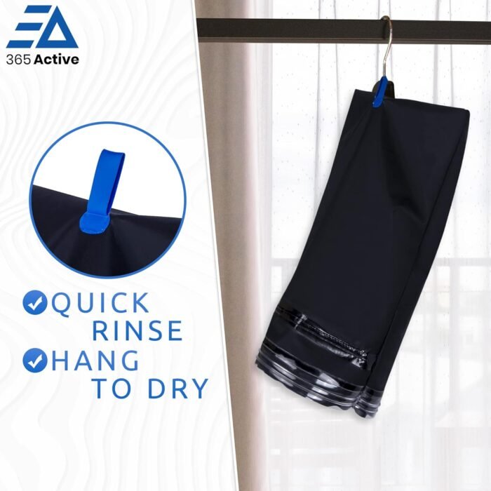 Wet & Dry Bag for Swimsuit, Gym Clothes; Smell Proof Small Gym Bag; Reusable Compression Swim Bag, Travel Laundry Bag; Isolate Wet Clothes, Remove Odor - Image 6