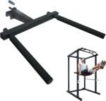 Upgraded-Dip Bar Attachment for 2"x2" Squat Rack, Heavy Duty Power Rack Attachment with 5/8" or 1" Hole, Weight Rack Accessories for Strength Training, Chest, Triceps & Shoulder Workouts, Support 800 LBS - Image 2
