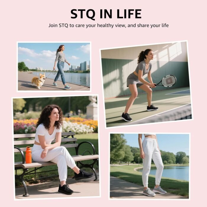 STQ Tennis Shoes Womens Sneakers Breathable Mesh Walking Shoes Arch Support Orthopedic Athletic Workout Gym Running Shoe for Travel Jogging Sports Cross Training - Image 10