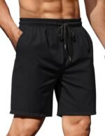 COOFANDY Men's 2 Pack Gym Workout Shorts 7 Inch Lightweight Athletic Shorts Quick Dry Running Shorts with Pockets - Image 2