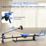 4-in-1 Exercise Equipment Rowing Machine Leg Press Machine Ab Glider Machine Roman Chair Fitness Equipment for Ab Workout Core Strength Training - Image 4
