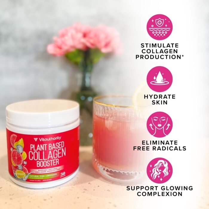 Vitauthority Vegan Collagen Powder for Women - Plant Based Collagen Supplement for Women with Proprietary Vegan Hair Skin and Nails Vitamins - Vegetarian Collagen Powder with Hyaluronic Acid - Image 4