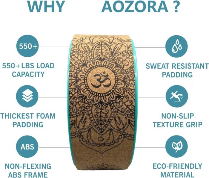 Aozora Yoga Wheel 13" with Most Detailed Book Step by Step Guide on How to Do 30+ Poses,! Perfect for Stretching and Improving Backbends - Image 4