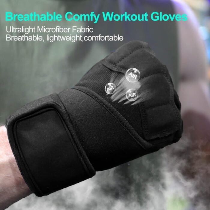 Workout Gloves for Men and Women Gym Weight Lifting Padded Gloves with Wrist Wrap Support, Full Palm Protection & Silicone Grip, Cross Training, Fitness, Pull-up - Image 7