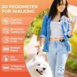 3D Pedometer for Walking, Simple Walking Step Counter with Removable Clip and Strap, USB Rechargeable Step Tracker with Backlight, Accurate Step Counter for Men Women Kids Seniors - Image 3