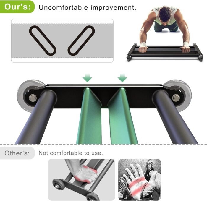 SELEWARE Glute Ham Glider Heavy Duty Ab Glute Glider Machine, Exercise Wheels for Smooth Hamstring Curl Abdominal and Leg Workouts, Multifunctional Ab Glute Machine for Home & Commercial Gym - Image 5