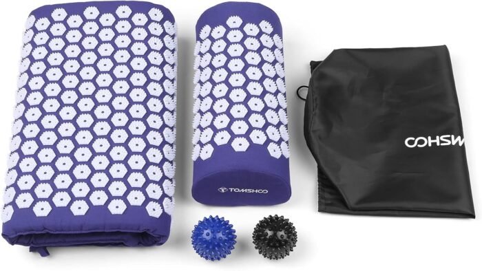 TOMSHOO Acupressure Set, Acupressure Mat and Pillow with 2pcs Massage Balls- Pain Relief Therapy Muscle Back Neck with Travel Bag for Men and Women - Image 10