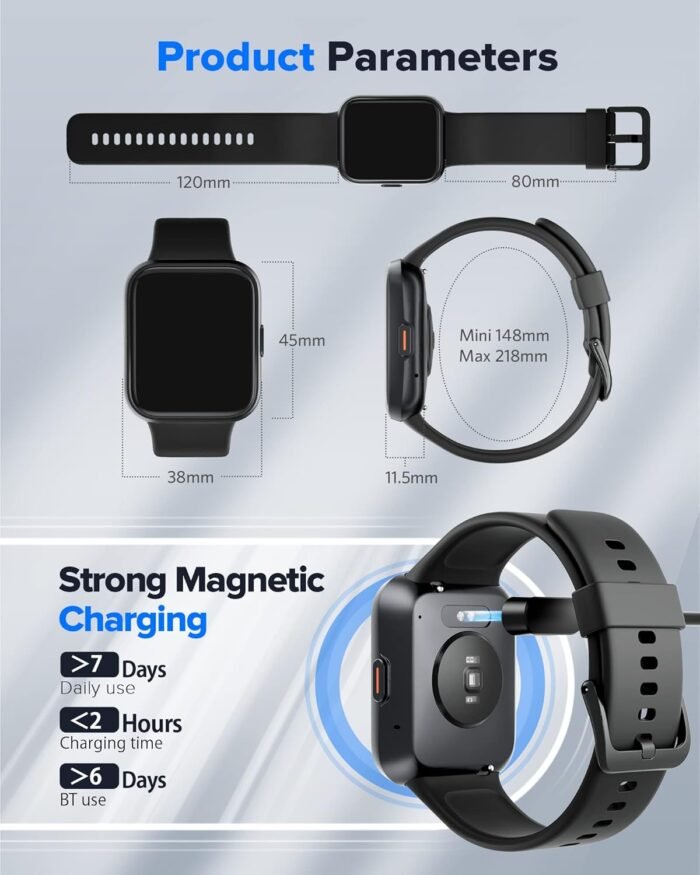 ENOMIR Smart Watch for Men Women(Answer/Make Call), Alexa Built-in,Fitness with Heart Rate SpO2 Sleep Monitor 100 Sports 5ATM Waterproof Activity Trackers and Smartwatches iOS&Android Phones - Image 9