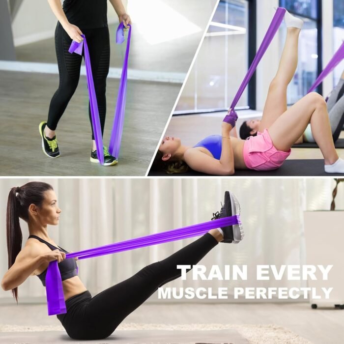 Pilates Ring Fitness Circles Set, High Resistance Yoga Ring Pilates Equipment Set for Women Includes Pilates Ring, 9 Inch Small Exercise Ball, 5 Resistance Bands at Home Pilates Workout Set - Image 4