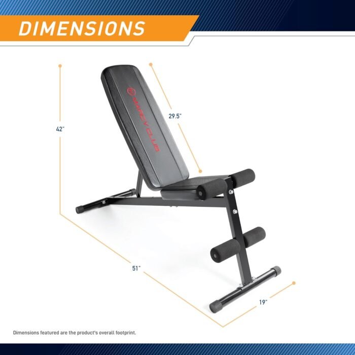Marcy Multi-Position Adjustable Utility Bench for Home Gym Weightlifting and Strength Training - Image 4