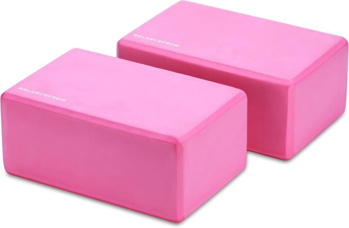 Set of 2 High Density Yoga Blocks, 9"x6"x4" Each, Pair, Multiple Colors - Image 4