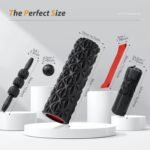 5 in1 Foam Roller Set, Trigger Point Foam Roller, Massage Roller Stick, Massage Ball, Resistance Band for Deep Muscle Massage Pilates Yoga,Fitness Exercise for Whole Body (Pure Black) - Image 3