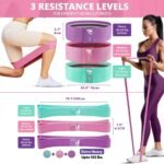 Fabric Resistance Bands for Working Out, 6pcs Band Set, 3pcs Non-Slip Booty Bands 3pcs Loop Exercise Bands for Leg, Glutes, Hip Elastic Bands for Gym, Home Fitness, Pilates, Yoga for Women and Men - Image 4