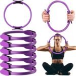 Syhood Pilates Ring 11. 81 Inch Pilates Circle Yoga Ring Magic Lightweight Flexible Workout Equipment for Fitness Physical Therapy Resistance Exercise Arms Legs - Image 2
