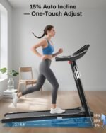 Incline Treadmill, Treadmill with 15% Auto Incline, 3.0HP, 300 lbs Capacity, Bluetooth APP, Shock Absorbing Design for Home Use - Image 3