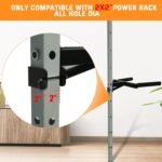 Upgraded-Dip Bar Attachment for 2"x2" Squat Rack, Heavy Duty Power Rack Attachment with 5/8" or 1" Hole, Weight Rack Accessories for Strength Training, Chest, Triceps & Shoulder Workouts, Support 800 LBS - Image 4