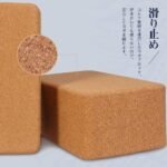 2 Pack Cork Yoga Blocks with Yoga Strap Set - 4 x 6 x 9 inch - Image 5