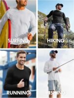 Men's UPF 50+ Long Sleeve Tee Shirts UV Sun Protection Quick Dry Tee Shirt Swim Athletic Running Workout - Image 4
