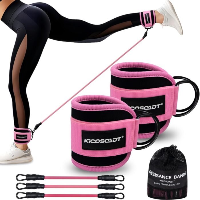 Ankle Resistance Bands,Ankle Weights,Glute & Lower Body Exercises Equipment,Pilates Equipment for Ankle,Workout Sets for Women,Resistance Bands for Working Out,Exercise Bands for Butt Lift - Image 2