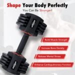 25/55 lbs Pair Adjustable Dumbbells Set, Dumbbells with Anti-Slip Metal Handle for Exercise & Fitness Fast Adjust Weight for Full Body Workout Fitness - Image 5