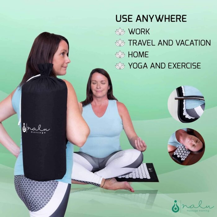 Acupressure Mat and Pillow Set for Back and Neck Pain + Spiky Reflexology Ball - Ebook and Wall Chart- Massage at Home for Sciatica, Fibromyalgia, Plantar Fasciitis, Relaxation and Stress Relief - Image 7