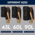 Haimont Duffle Backpack for Men Women, Convertible Travel Duffel Bag Backpack with Shoes Compartment, Heavy Duty Weekender Bags for Sports Gym, Traveling, Camping, Water-resistant, 60L, Black - Image 7