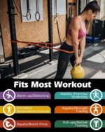 Zacro Resistance Bands, 6 Resistance Levels Pull Up Assistance Bands, Exercise Bands for Men&Women, Heavy Duty Resistance Band Set with Door Anchor, for Working Out, Muscle Training, Physical Therapy - Image 6