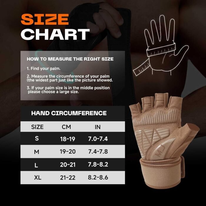 Mens Workout Gloves for Weight Lifting - Exercise Gloves for Men Women With Wrist Wrap Support, Palm Protection and Grips - Sport Daily Use - Image 6