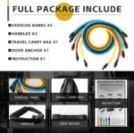 Professional Resistance Bands. Latex-Free, Work Out Bands, Stretch Bands for Working Out Women or Men, Exercise Bands Set for Physical Therapy (with Handle) - Image 7