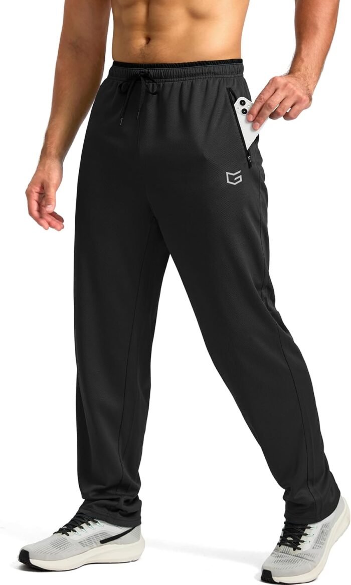 G Gradual Men's Sweatpants Mesh Lightweight with Zip Pockets Breathable Quick Dry Athletic Pants for Workout Running - Image 2