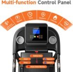 Treadmill for Home, 3-Level Manual Incline, 3.25HP Walking Jogging Running Machine, 320LBS Weight Capacity, 7.6 MPH Max Speed, Compact Portable Treadmills for Home Small/Office - Image 3