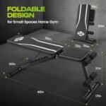ANCHEER Basic Weight Bench for Home Gym, Fast Foldable Workout Bench Press for Home Gym, Full Body Strength Training Bench with 8 Adjustable Backrests Incline/Flat/Decline Exercise - New Version - Image 8