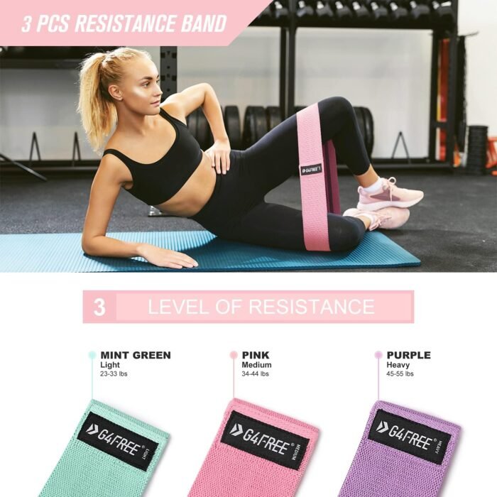 G4Free 9Pcs Barbell Pad Set for Squat, Hip Thrusts, Lunges, Leg day, Standard Olympic Bars with 2 Gym Ankle Safety Straps, 3 Hip Resistance Bands, 2 Lifting Strap, Barbell Pad, and Carry Bag - Image 5