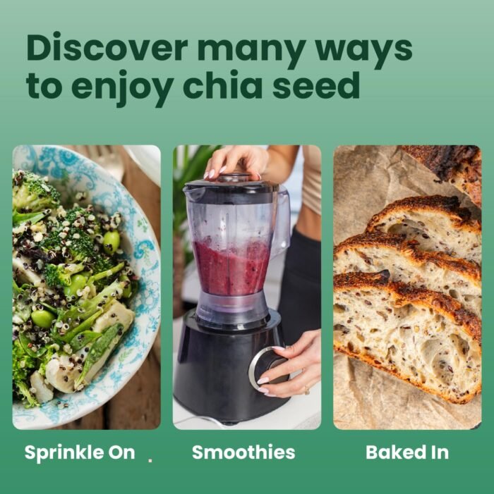 Sanar Naturals Chia Seeds - Omega-3, Protein, Fiber Supplement - GLP-1 Support - Keto and Paleo Friendly - Vegan, Non-GMO, Gluten Free, 10 oz - Image 6