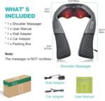 Medcursor Neck Massager, Portable Electric Shiatsu Back Massage Device with Heat, Deep Tissue 3D Kneading Pillow for Muscle Pain Relief (No Battery) - Image 3