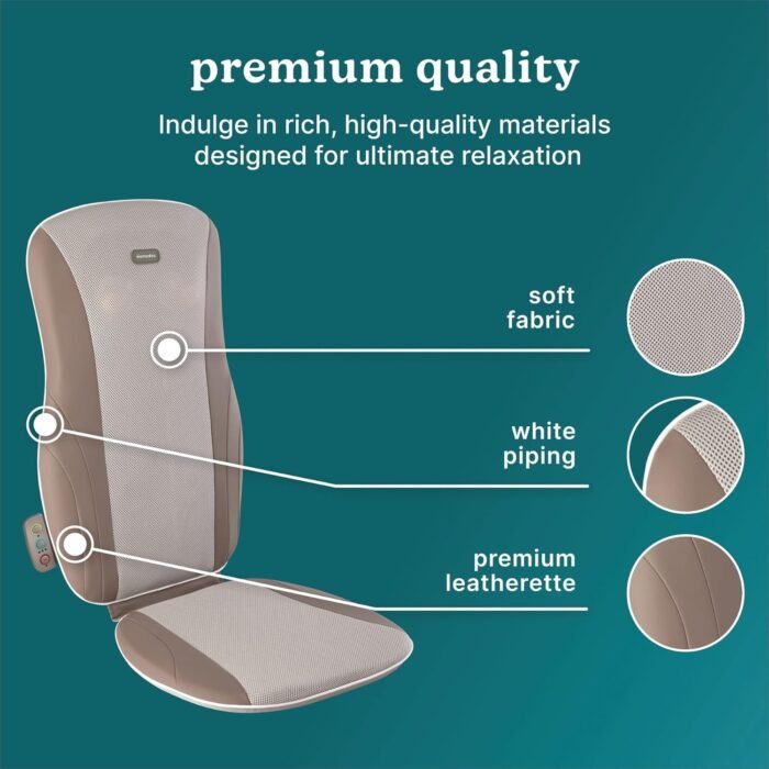 Homedics Shiatsu Massage Cushion with Heat for Full, Upper, and Lower Back, Deep Kneading Massager, Fits Most Chairs for Home or Office Use, Custom Comfort with 3 Zones for Targeted Control - Image 9