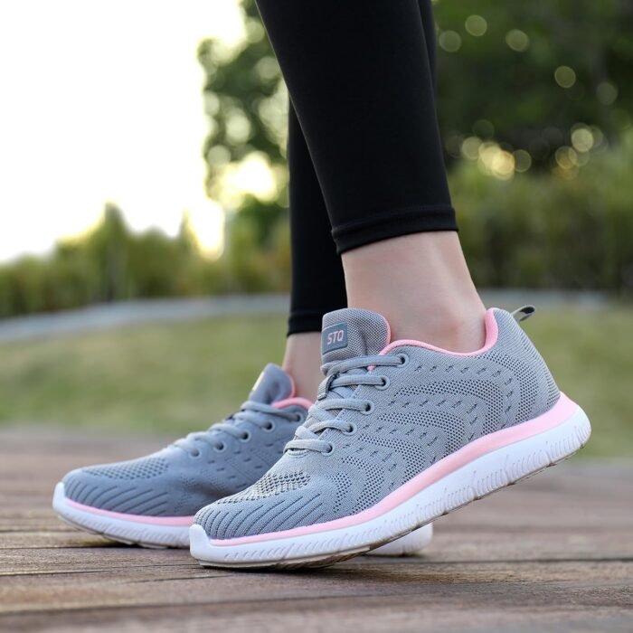 STQ Tennis Shoes Womens Sneakers Breathable Mesh Walking Shoes Arch Support Orthopedic Athletic Workout Gym Running Shoe for Travel Jogging Sports Cross Training - Image 9
