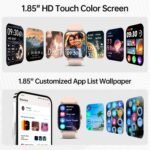 Smart Watch for Men Women with Bluetooth Call & AI Voice, 1.85" HD Fitness Tracker with Heart Rate SpO2 Sleep Monitor, 100+ Sports Modes, Mini Games, IP68 Waterproof Smartwatch for Android iOS Phones - Image 8