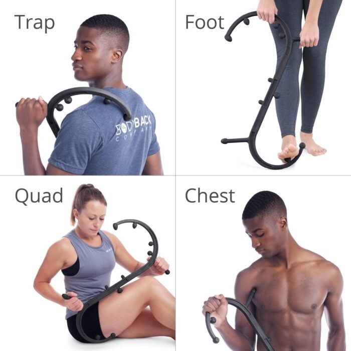 Body Back Buddy Classic USA Made Handheld Massage Cane - Full Body Trigger Point Tool for Deep Tissue Pain Relief - Dual Hooks for Back, Shoulder, Neck - (2.0 Black) - Image 5