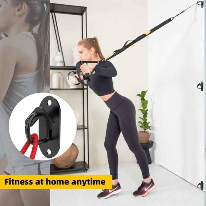 Resistance Band Wall Anchors System, Wall Mount Workout Anchors for Exercise Bands - Image 6