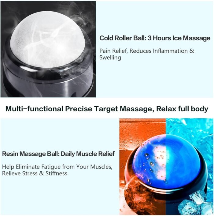 Mountable Massage Ball, 3 in 1 Muscle Recovery Massager, for Pain Relief, Myofascial Release, Knots, and Deep Tissue, Trigger Point Massage Therapy, Ideal Gifts for Loved Ones - Image 6