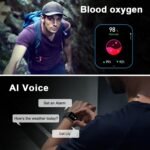 Smart Watch for Men Fitness Tracker: Make/Answer Call Military Smart Watches for Men Digital Mens Watches Running Waterproof Smartwatch Android Phones iPhone Samsung Compatible Heart Rate Monitor - Image 8