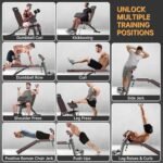 JOROTO Adjustable Weight Bench Foldable Workout Bench with Leg Extension and Preacher Curl Incline Decline Exercise Bench Press 772LBS Load Strength Training Benches for Home Gym Full Body Workout - Image 6