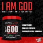Insane Labz I am God Pre Workout, High Stim Pre Workout Powder Loaded with Creatine and DMAE Bitartrate Fueled by AMPiberry, Energy Focus Endurance Muscle Growth,25 Srvgs,Drink Ye All of It - Image 5
