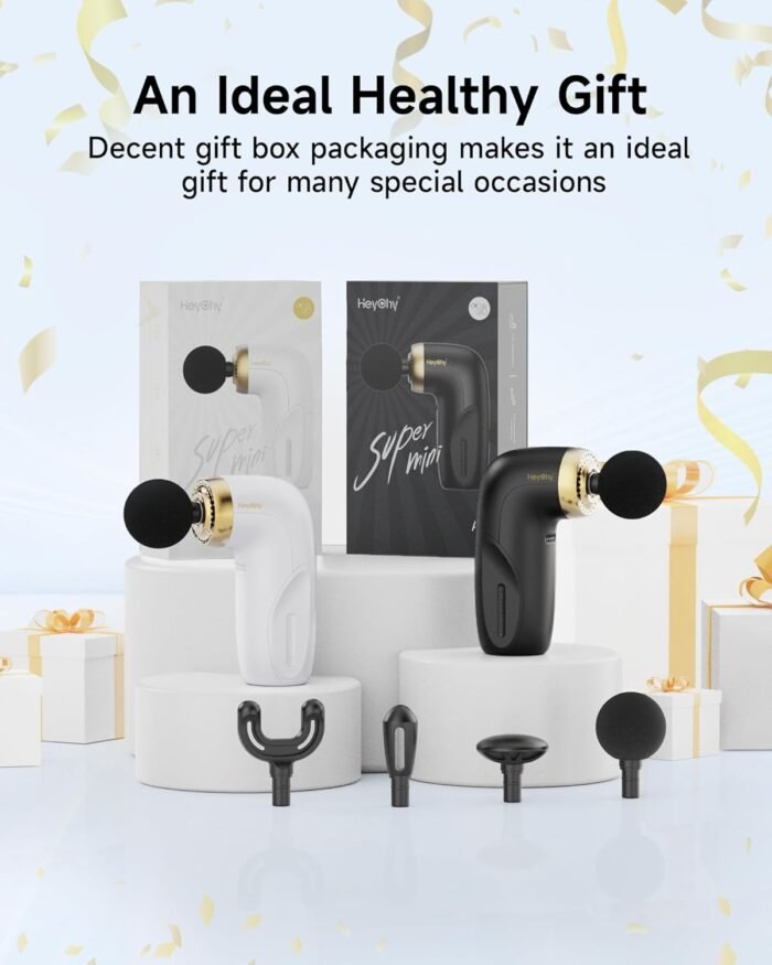 A1 Super Mini Massage Gun, Percussion Deep Tissues Muscle Massager, Travel Massage Gun, Compact Sports Massager, Portable Handheld Massager for Office Gifts for Him/Her, Home, Athletes(Black) - Image 7