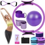 Pilates Circle Essentials Kit for Women, Yoga Sets for Women Pilatesat Home, Magic Pilates Circles Fitness Trainer for Focusing On Toning Inner, Pilates Ring Magic with Double Padded Handles - Image 2