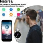 Smart Watch for Android Phones,Fitness Tracking smartwatch with Answer/Make Calls, Sports Compatible with Heart Rate Stress and Sleep for Dad Smart Watch (Green) - Image 4