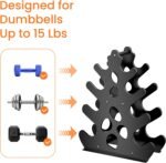 Dumbbell Rack Stand, (Dumbbells Not Included) with Protective Edge Rubber Covers for Home Gym, Compact A-Frame Design Weight Rack with Handle - Image 9